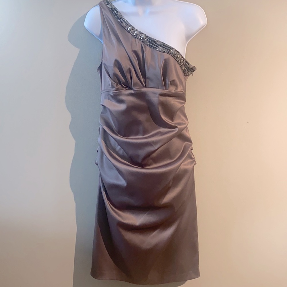 Suzi Chin Off One Shoulder Dress